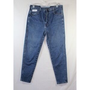 Jordache Blue Denim Front Pocket Mom Jeans Women's Size 18W x 30L Vintage